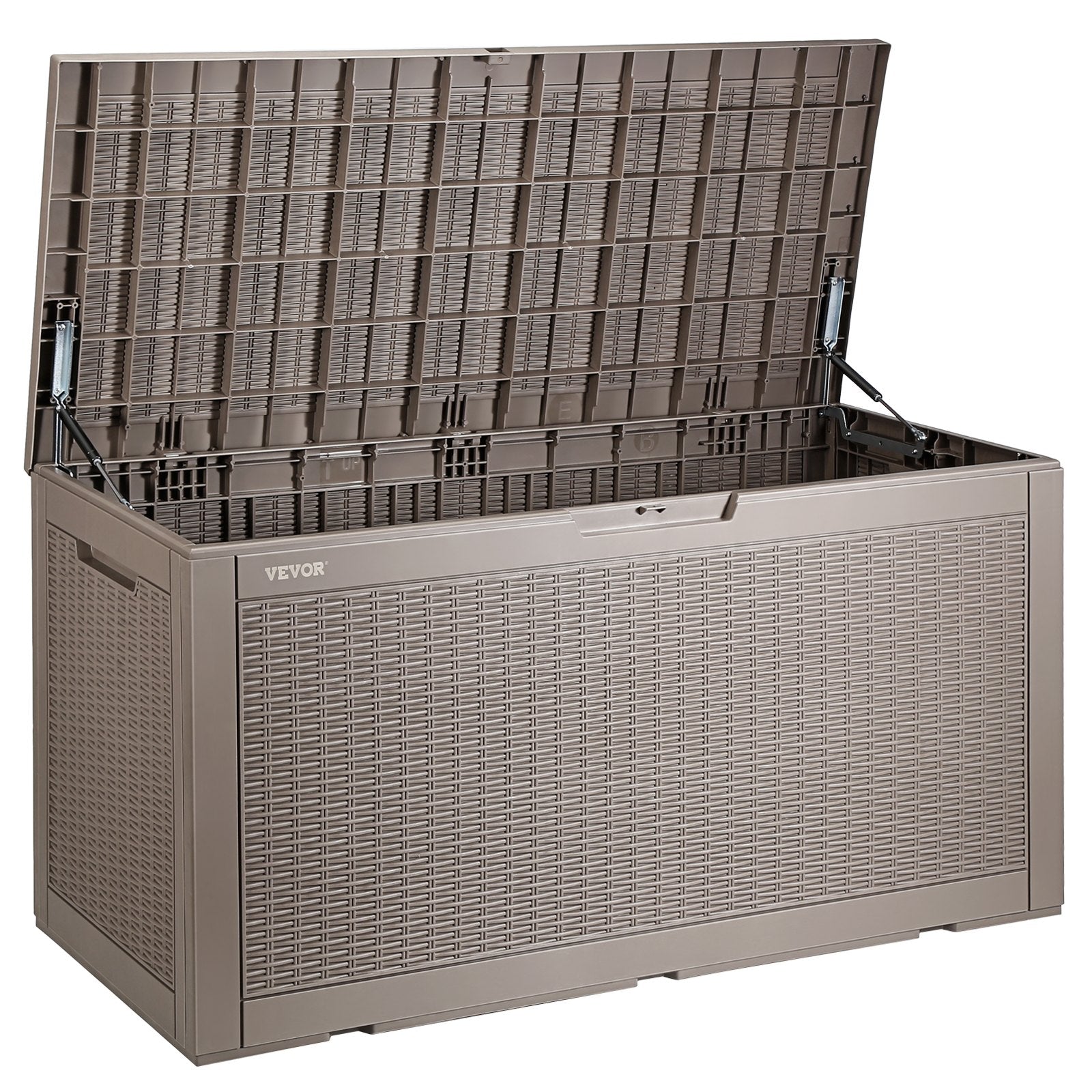 VEVOR Deck Box, 100 Gallon Outdoor Storage Box, 48.0" x 21.5" x 24.5", Waterproof PP Deckbox 