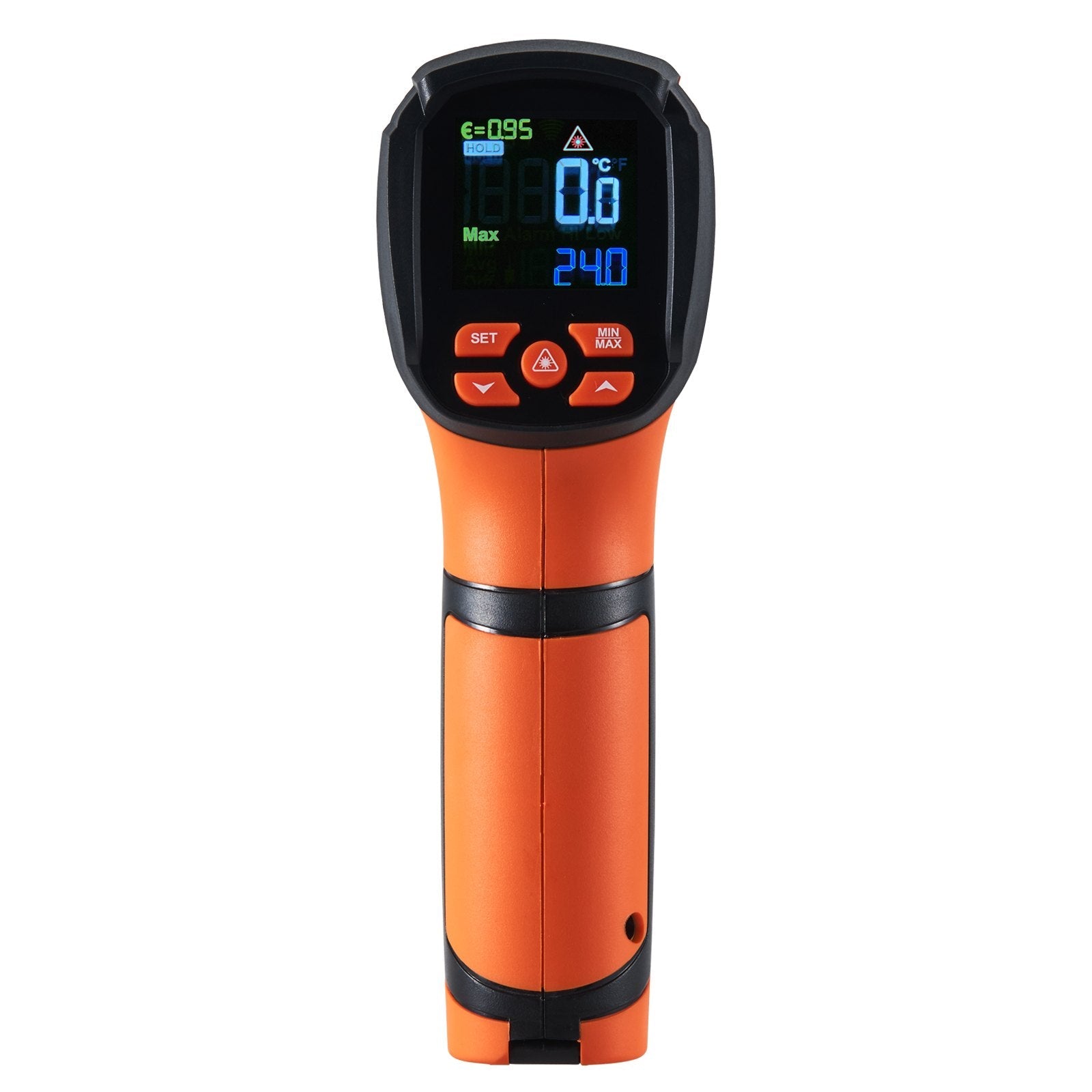 VEVOR Infrared Thermometer, -40~2732°F Dual Laser Temperature Gun Non-Contact, Handheld IR Heat Temperature Gun with Adjustable Emissivity for Metal Smelting/Cooking/Pizza Oven/Engine(Not for Human) 