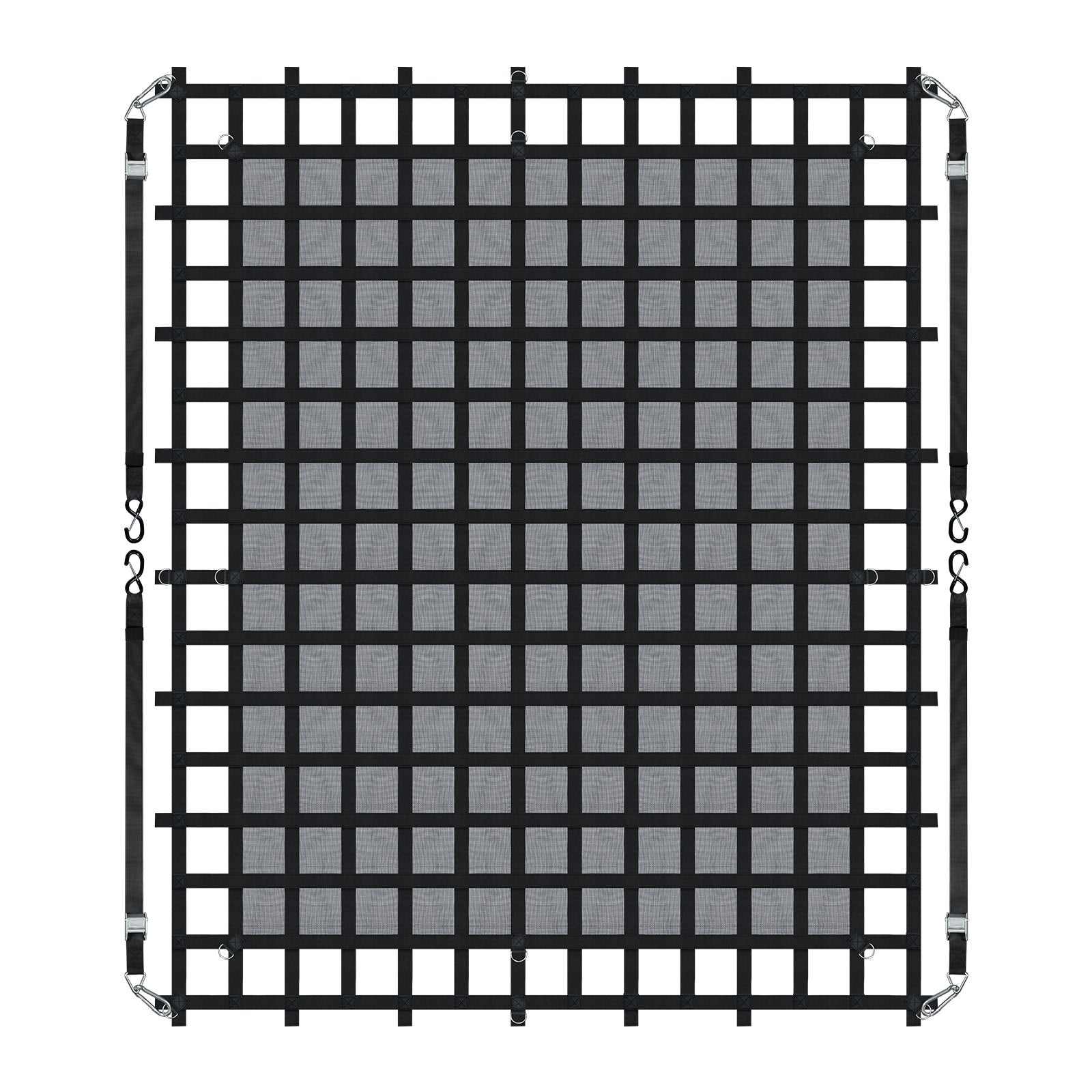 VEVOR Cargo Net Heavy Duty Cargo Net 120" x 105" Adjustable Buckles & S-Hooks 