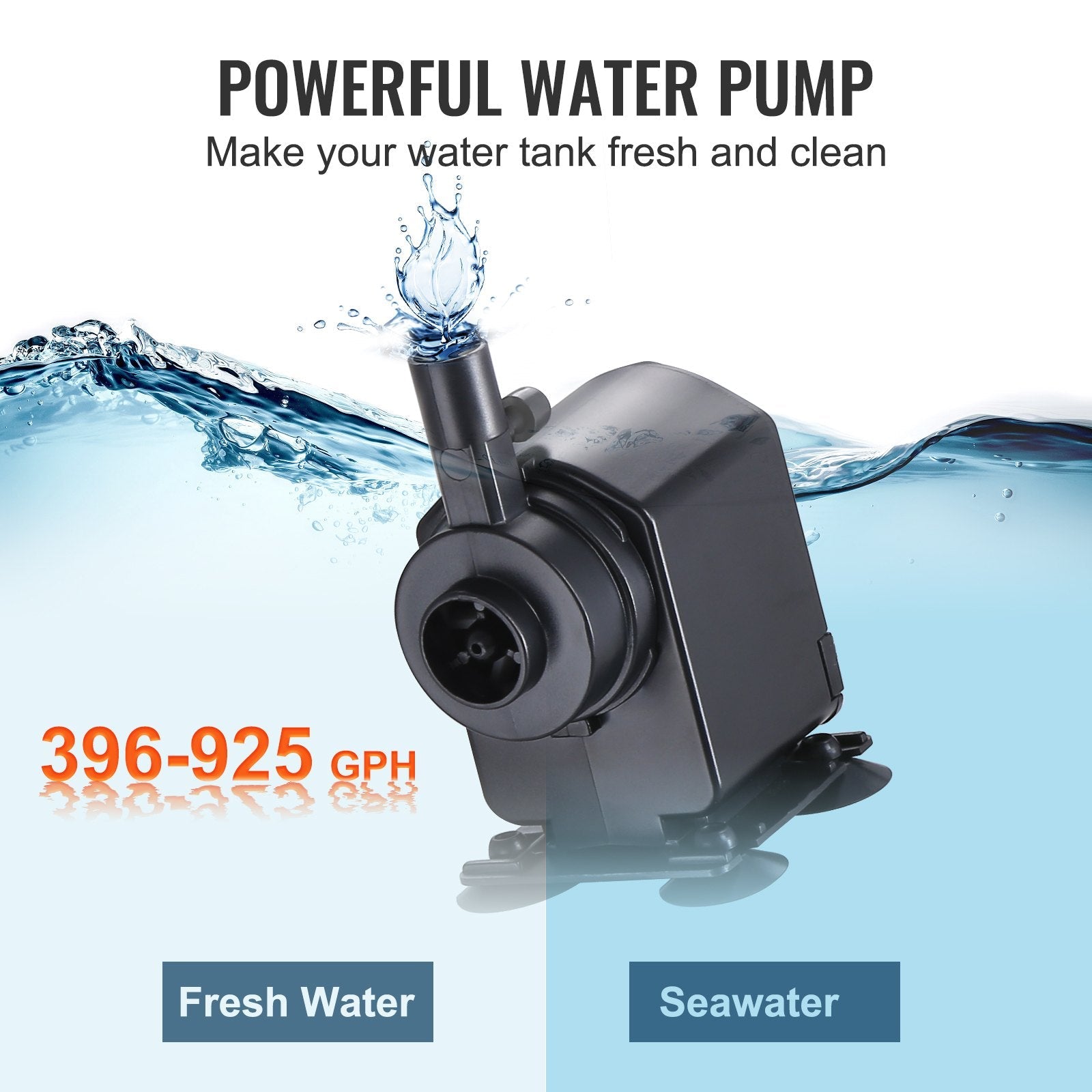 VEVOR Aquarium Chiller, 92 Gal 348 L, 1/4 HP Hydroponic Water Chiller, Quiet Refrigeration Compressor for Seawater and Fresh Water, Fish Tank Cooling System with Pump/Hose, for Jellyfish, Coral Reef 