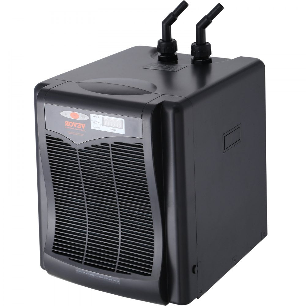 VEVOR Aquarium Chiller, 110 Gal 416 L, 1/3 HP Hydroponic Water Chiller, Quiet Refrigeration Compressor for Seawater and Fresh Water, Fish Tank Cooling System with Pump/Hose, for Jellyfish, Coral Reef 