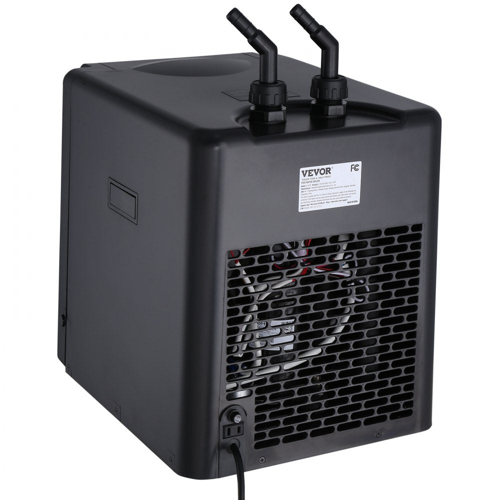 VEVOR Aquarium Chiller, 110 Gal 416 L, 1/3 HP Hydroponic Water Chiller, Quiet Refrigeration Compressor for Seawater and Fresh Water, Fish Tank Cooling System with Pump/Hose, for Jellyfish, Coral Reef 