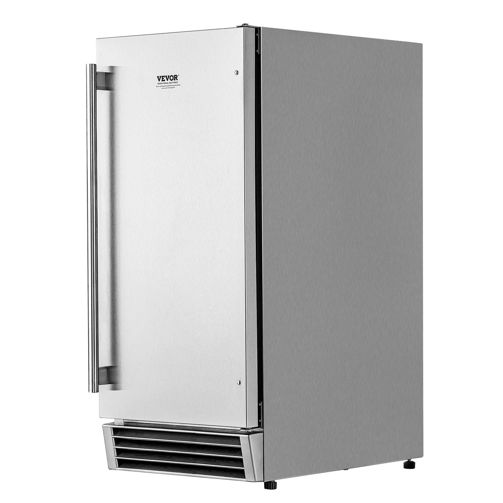 VEVOR Undercounter Built-in Ice Maker 50 Lbs/Day Reversible Door Outdoor Use 