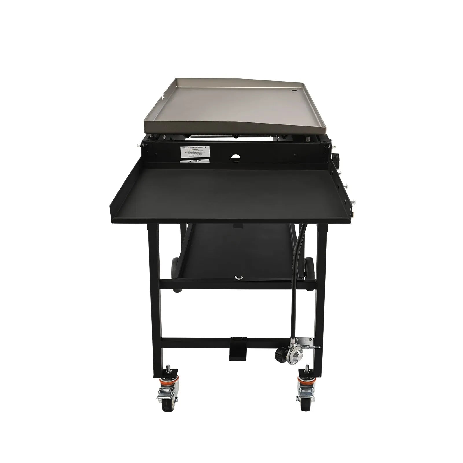 VEVOR Commercial Griddle on Cart, 36" Heavy Duty Manual Flat Top Griddle, Outdoor Cooking Station with Side Shelves, Steel Natural Gas Griddle, 4-Burners Restaurant Portable Tested to UL Standards