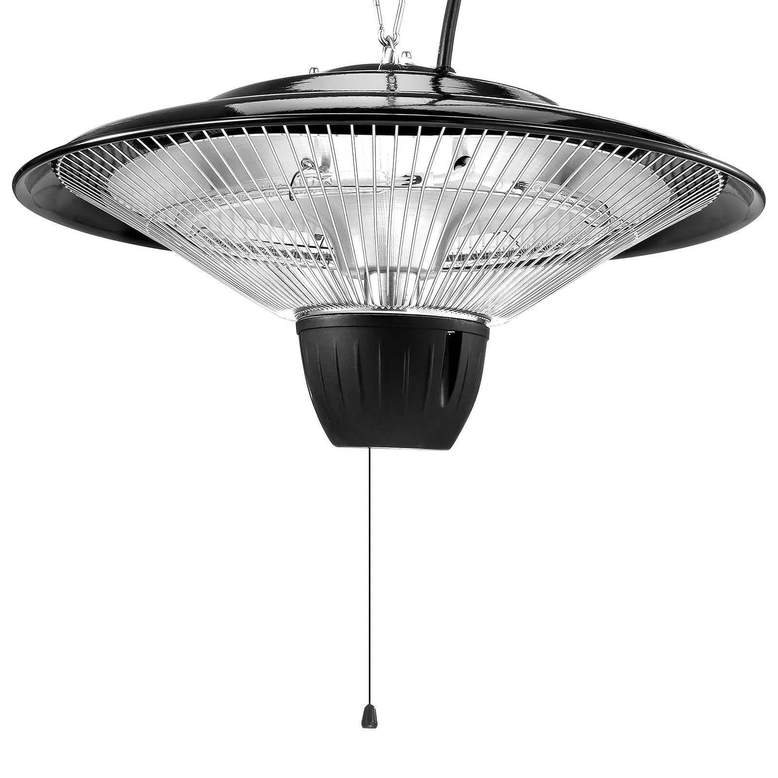 VEVOR Hanging Patio Heater, 1500W Electric Space Infrared Heater, IP34 Protection with 23.6 inch Pull Cord & Adjustable Chain, for Porch,Patio,Dining Room,Studio Outdoor/Indoor 