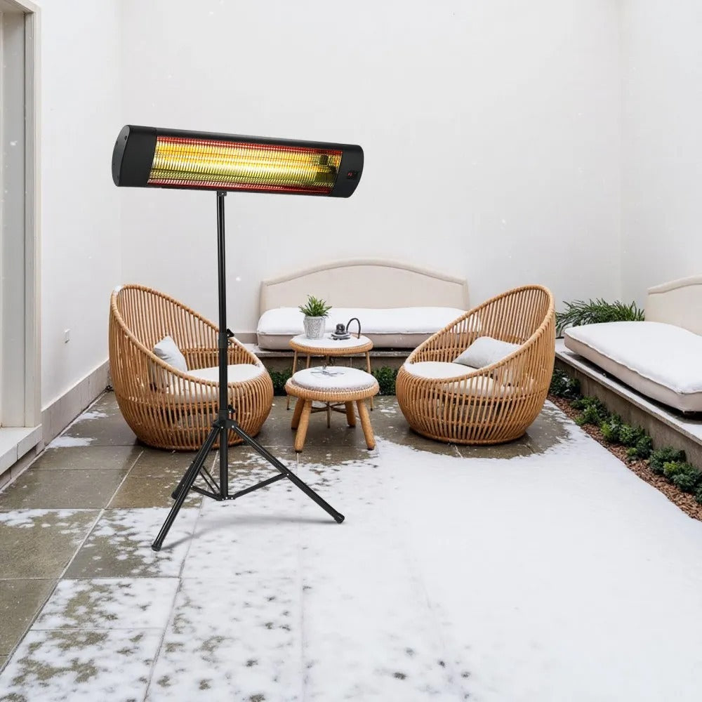 1500W Infrared Space Heater with Remote Control, LED Display and Timer