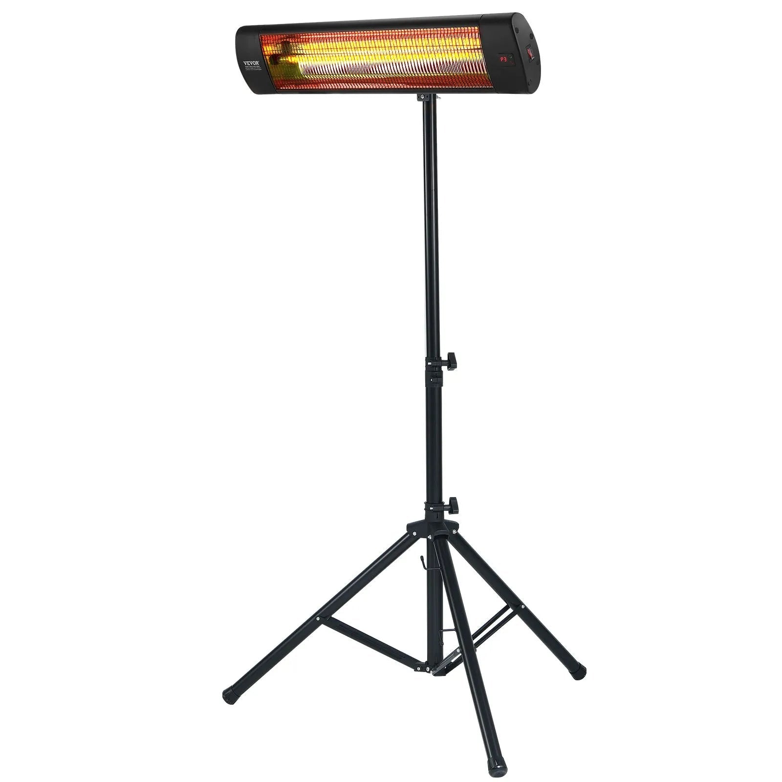 VEVOR Infrared Heater, 1500W Electric Space Heater with Remote Control, LED Screen w/ 3 Speeds & Timer, Outdoor/Outdoor for Patio,Porch,Dining Room,Studio 