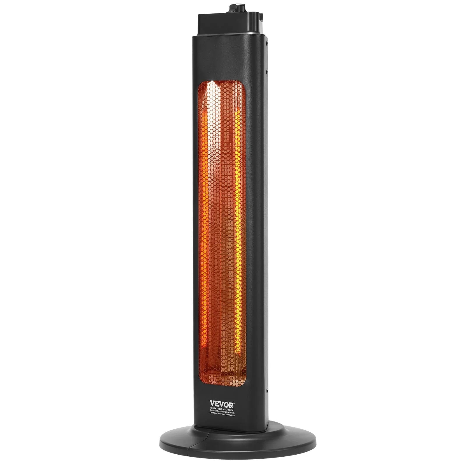VEVOR Infrared Heater, 1500W Electric Space Heater with Remote Control & 3 Speeds & 24H Timer & Multiple Security Protections, Indoor/Outdoor for Bedroom,Studio,Porch,Dining Room,Studio 