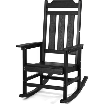 VEVOR Porch Rocker HIPS Outdoor Rocking Chair High Back 1 pcs 400 lbs Weight 