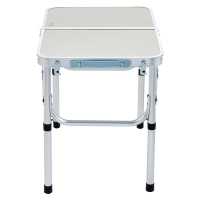 VEVOR Folding Camping Table, Adjustable Height Outdoor Portable Side Tables, Lightweight Fold Up Table, Aluminum & MDF Ultra Compact Work Table, For Cooking, Beach, Picnic, Travel, 24x16 inch, Silver 