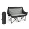 Double Camping Chair – Oversized Two-Person Folding Camp Chair with 660 lb Capacity, Cup Holders & Carry Bag