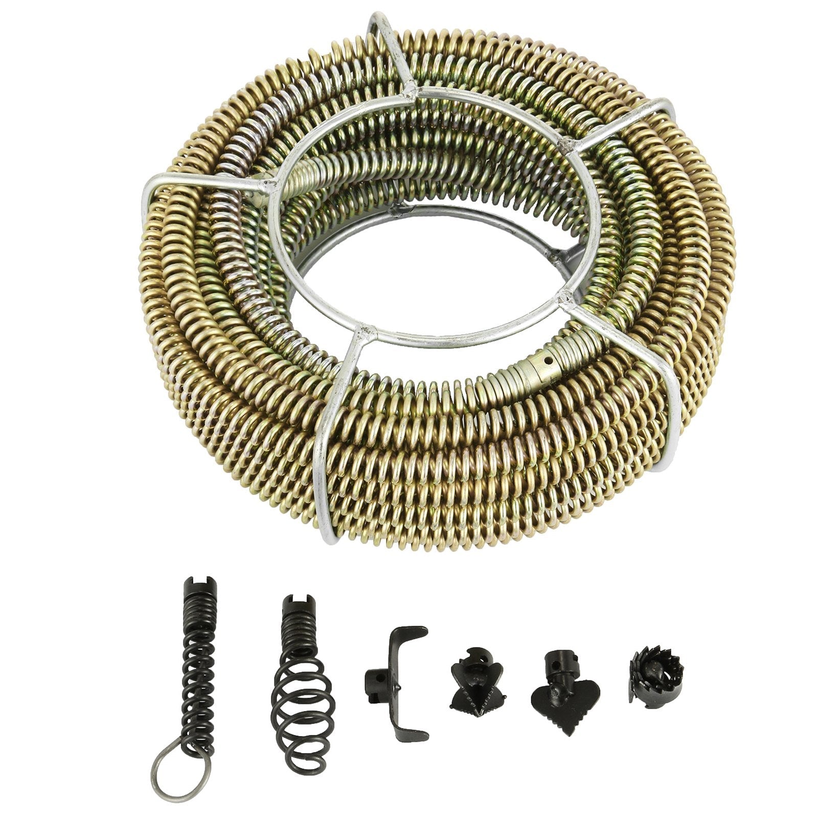 VEVOR Drain Cleaner Machine, 66Ft x2/3Inch Electric Drain Auger with 2 Cables for 3/4\" to 4\" Pipes, Power Spin with Autofeed Function & 6 Cutters, Sewer Snake for Toilet Sewer Bathroom Sink Shower 