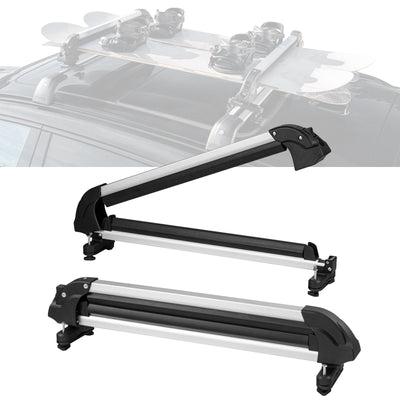 VEVOR Ski Snowboard Roof Rack 31.7" Universal Ski Rack for Car Roof with Lock 