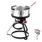 VEVOR 10 Qt Fish and Wing Fryer Aluminum Outdoor Propane Deep Fryer Kit Basket