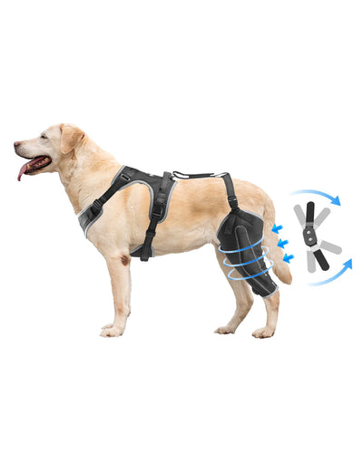 VEVOR Dog Knee Brace for Left Hind Leg Adjustable ACL Dog Leg Brace Pain Relief 
