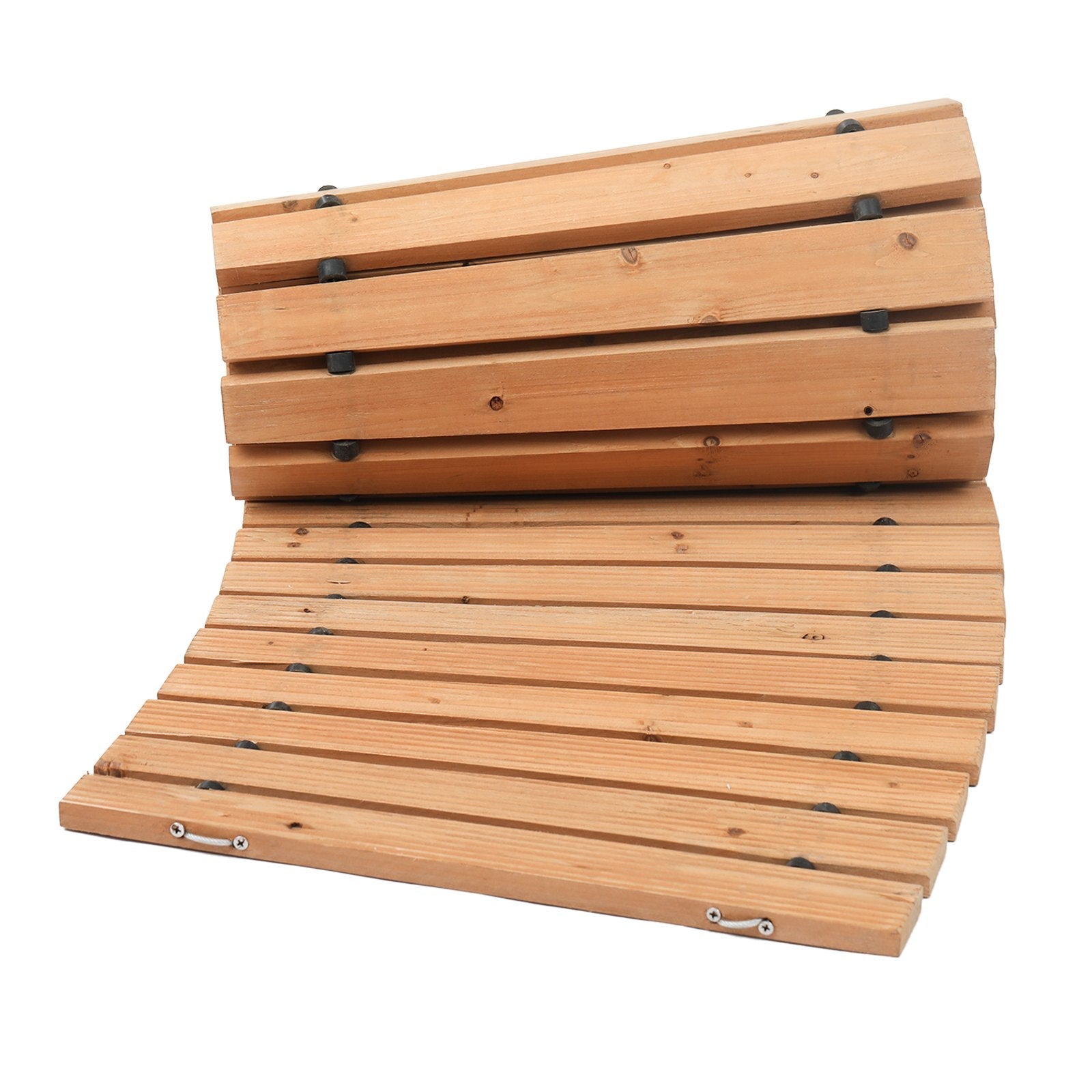 VEVOR 7 ft L x 17 in W Curved Wooden Garden Pathway Roll Out Garden Walkway 