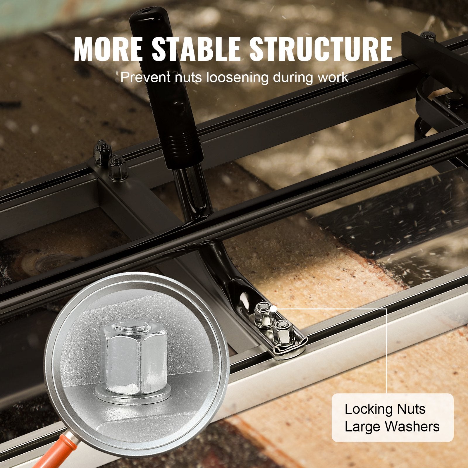 VEVOR Chainsaw Mill, Portable Sawmill 14"-36" Guide Bar, Galvanized Steel Chainsaw Planking Mill with 0.2"-11.81" Cutting Thickness, Wood Lumber Cross Cutting Saw Mill for Builders and Woodworkers 