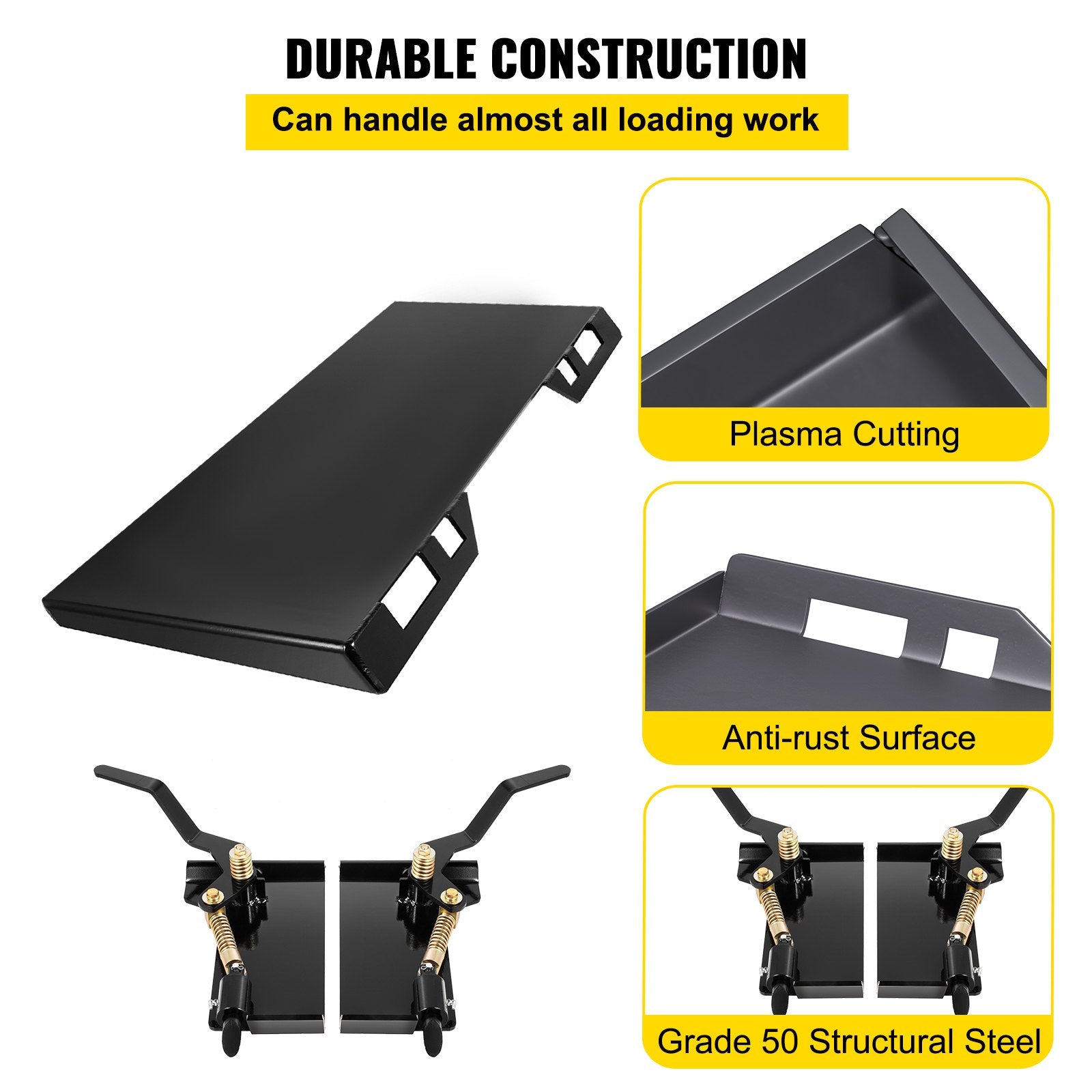 VEVOR Skid Steer Quick Attachment Plate & Conversion Adapter Latch Box 1/4" 