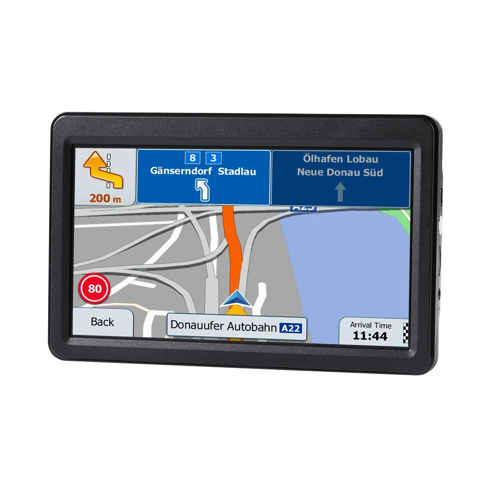 VEVOR GPS Navigator for Car, 7 inch Touch Screen 16GB GPS Navigation System with Lifetime Map Updates, Voice Turn-by-Turn Guidance, Speed and Red Light Warning, Custom Truck Routing, for Car Truck RV 
