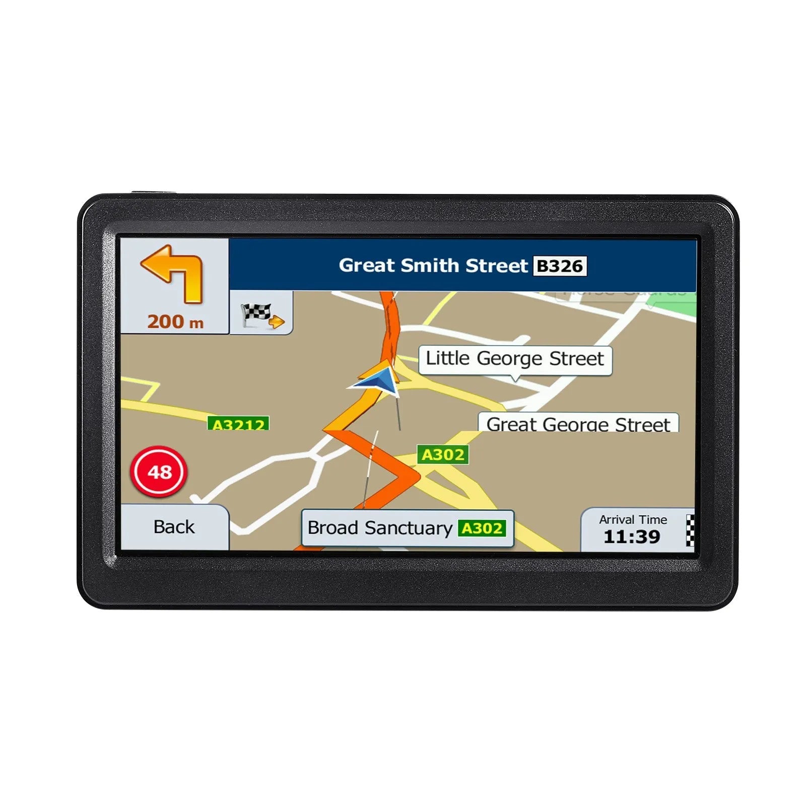 VEVOR GPS Navigator for Car, 7 inch Touch Screen 16GB GPS Navigation System with Lifetime Map Updates, Voice Turn-by-Turn Guidance, Speed and Red Light Warning, Custom Truck Routing, for Car Truck RV 