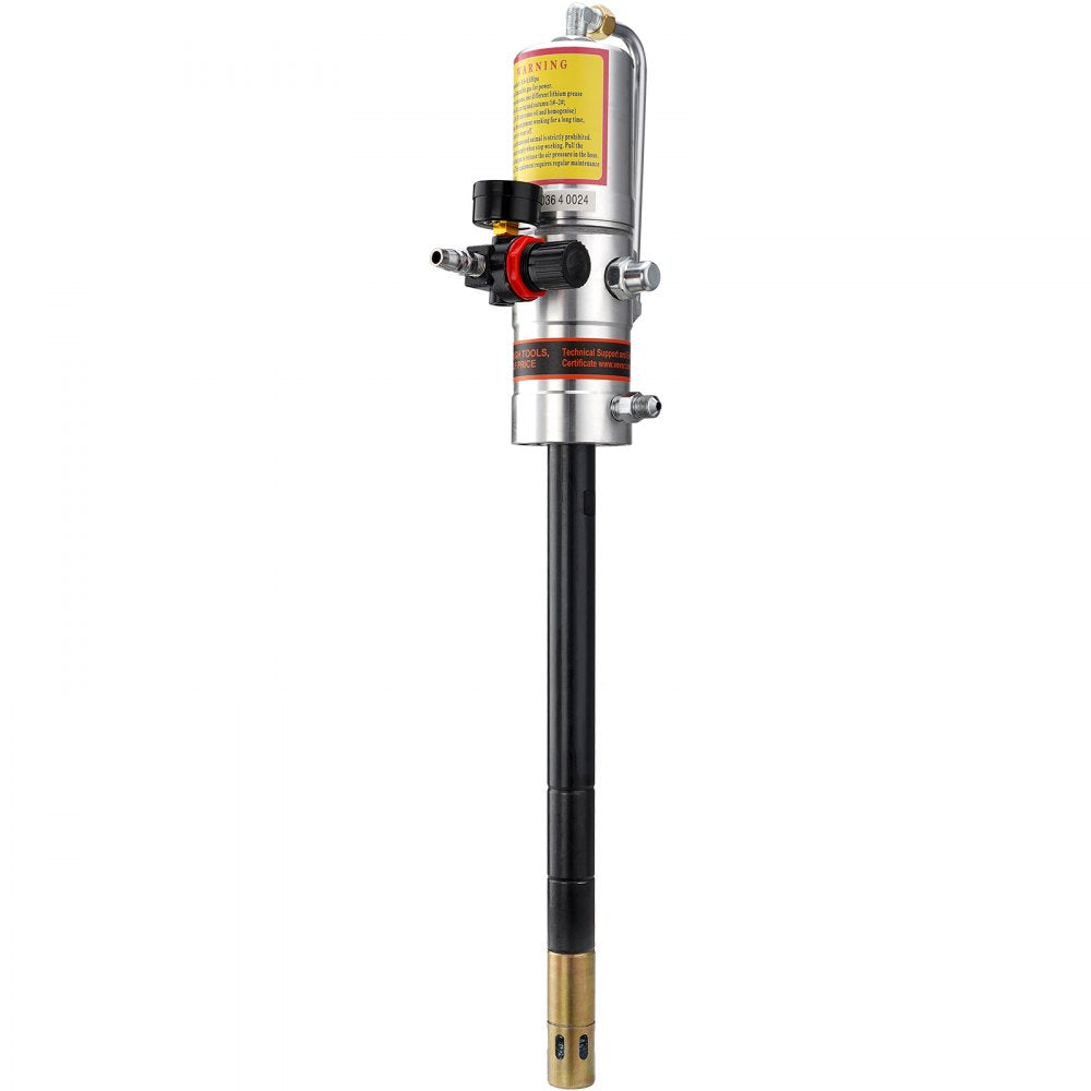 VEVOR Grease Pump, 50:1 Pressure Ratio Air Operated Grease Pump with 13 ft High Pressure Hose and Grease Gun, Pneumatic Grease Pump, Portable Lubrication Grease Pump with 360° Swivel Grease Gun Head 