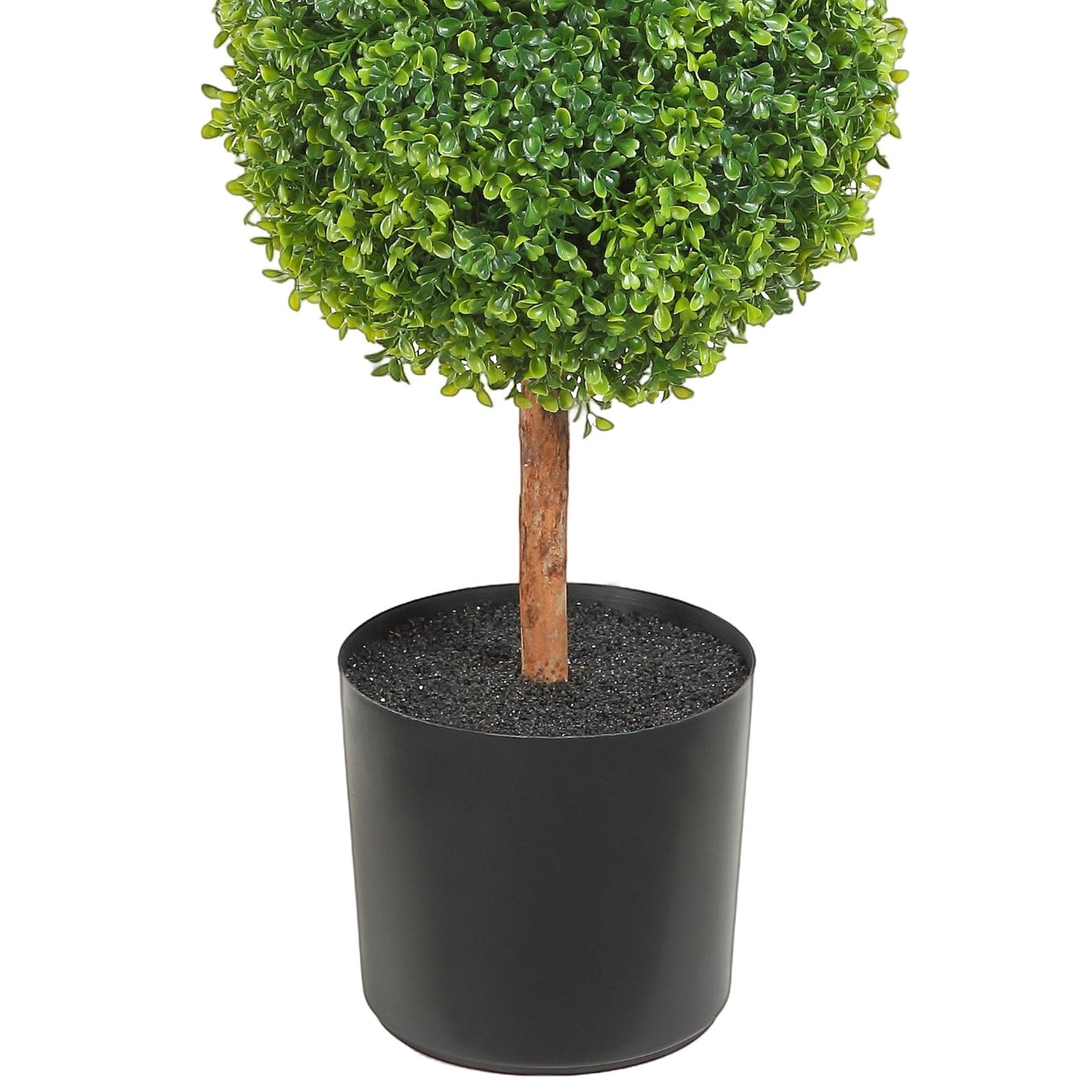 VEVOR Artificial Topiaries Boxwood Trees, 48 inch Tall (2 Pieces), 3 Ball-Shape Faux Topiaries Plant with Planters, Green Feaux Plant w/ Replaceable Leaves & Port for Decorative Indoor/Outdoor/Garden 