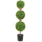 VEVOR Artificial Topiaries Boxwood Trees, 48 inch Tall (2 Pieces), 3 Ball-Shape Faux Topiaries Plant with Planters, Green Feaux Plant w/ Replaceable Leaves & Port for Decorative Indoor/Outdoor/Garden