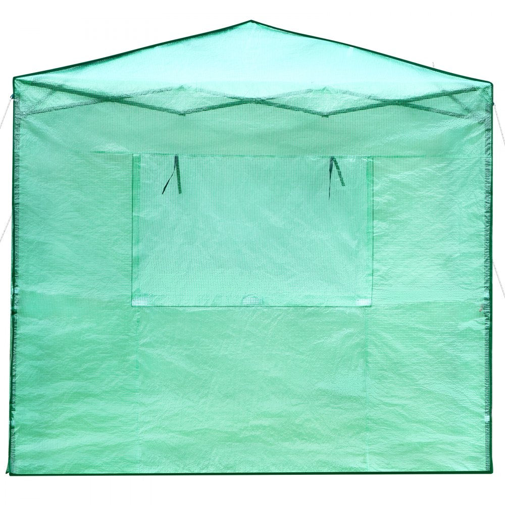 Vevor Walk-in Greenhouse Portable Pop-up Garden 8x6ft W/roll-up Doors & Windows 