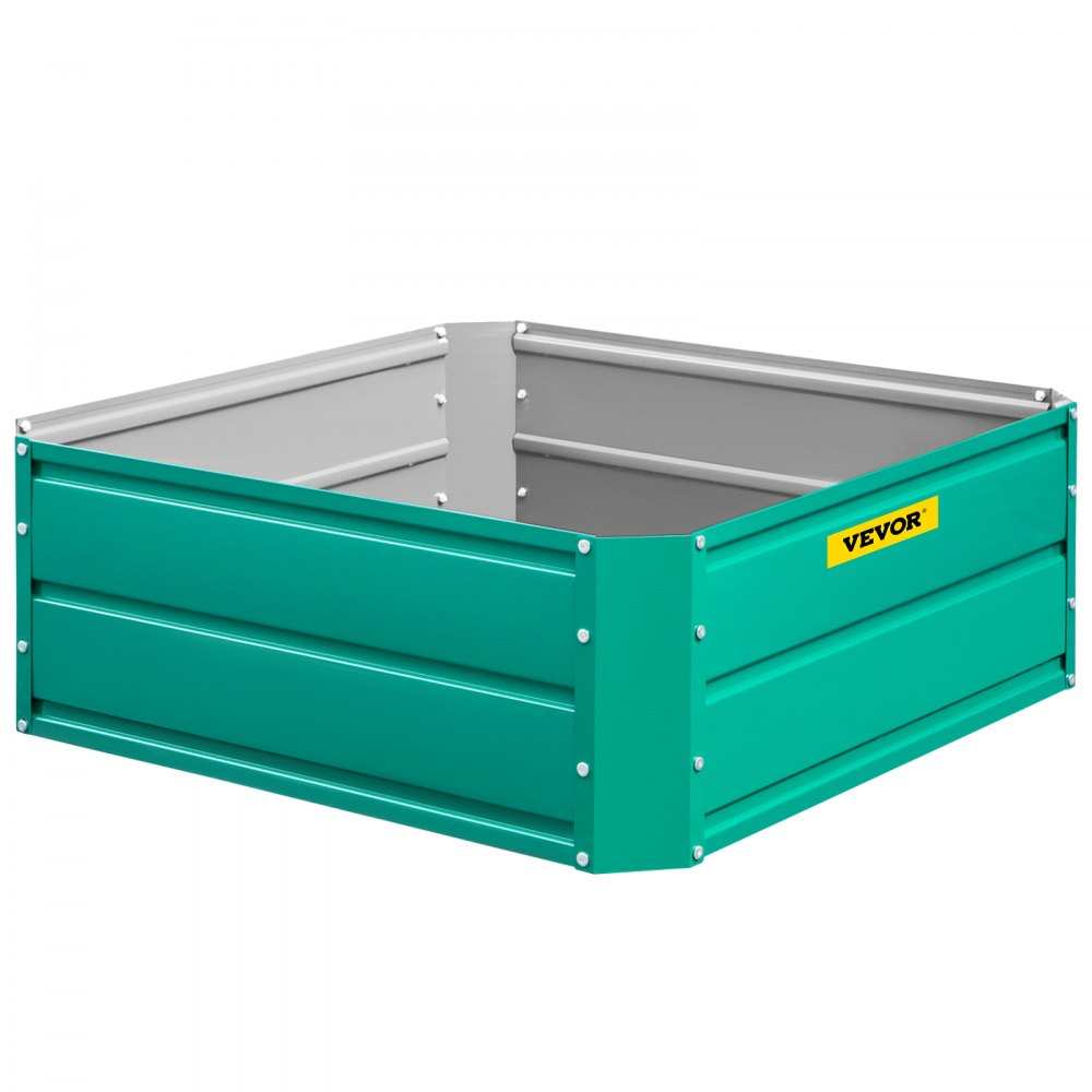 VEVOR Galvanized Raised Garden Bed, 32" x 32" x 12" Metal Planter Box, Steel Raised Garden Bed Kit, Black Planter Boxes Outdoor for Growing Vegetables, Flowers, Fruits, Herbs, and Succulents 