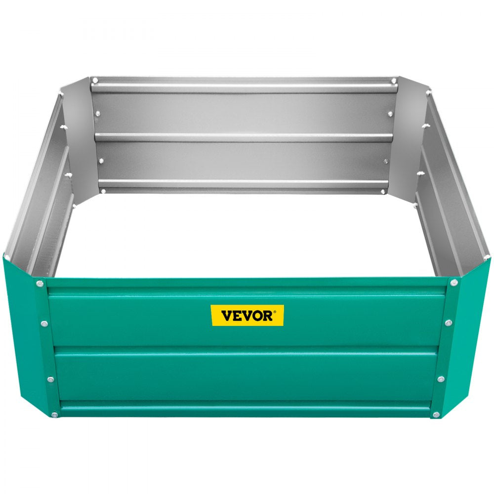 VEVOR Galvanized Raised Garden Bed, 32" x 32" x 12" Metal Planter Box, Steel Raised Garden Bed Kit, Black Planter Boxes Outdoor for Growing Vegetables, Flowers, Fruits, Herbs, and Succulents 