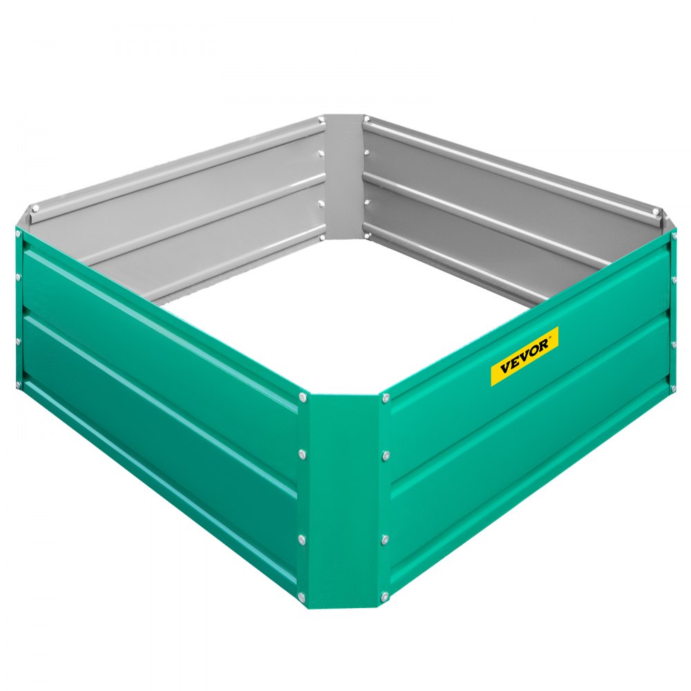 VEVOR Galvanized Raised Garden Bed, 32" x 32" x 12" Metal Planter Box, Steel Raised Garden Bed Kit, Black Planter Boxes Outdoor for Growing Vegetables, Flowers, Fruits, Herbs, and Succulents 