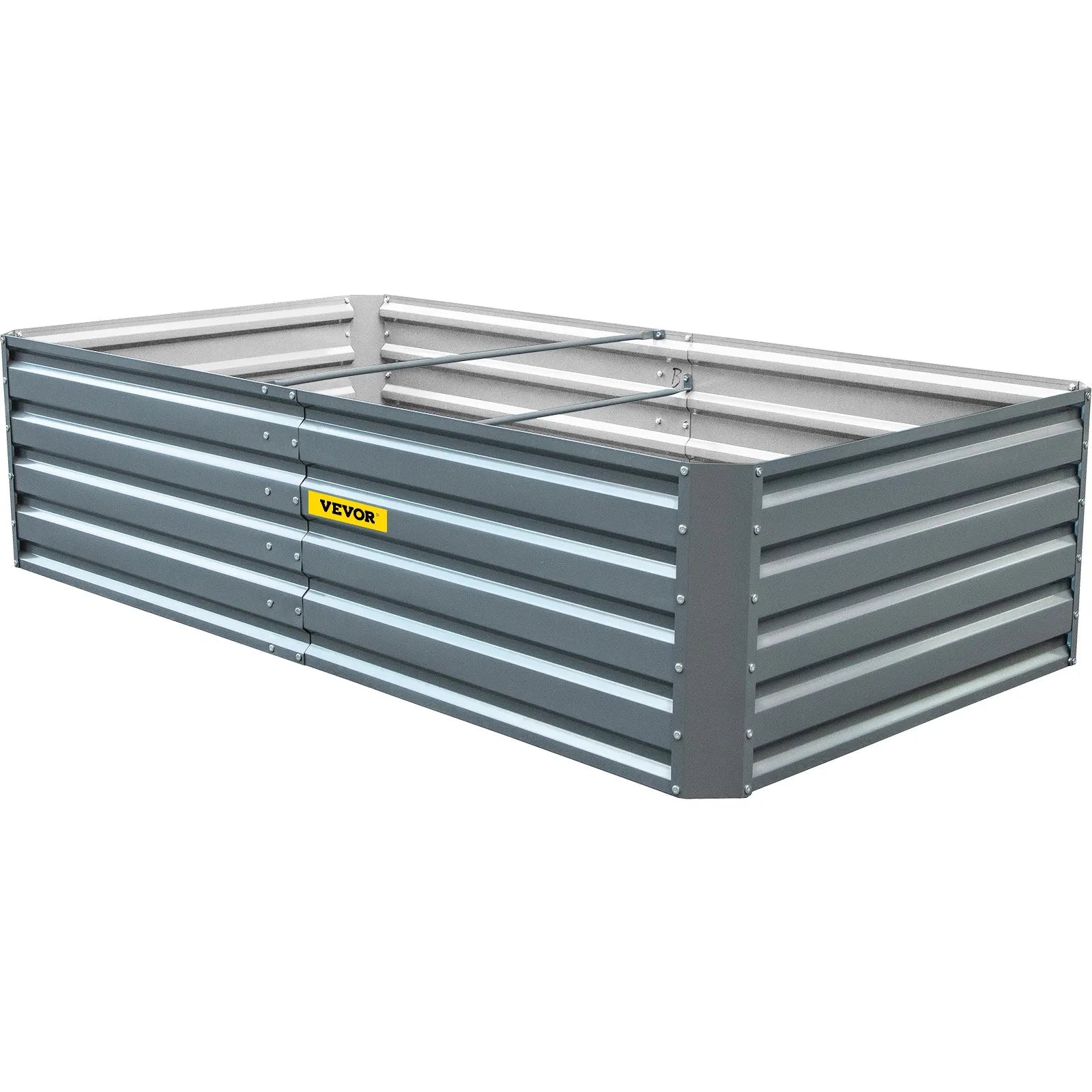 VEVOR Galvanized Raised Garden Bed, 48" x 24" x 12" Metal Planter Box, Gray Steel Plant Raised Garden Bed Kit, Planter Boxes Outdoor for Growing Vegetables, Flowers, Fruits, Herbs, and Succulents