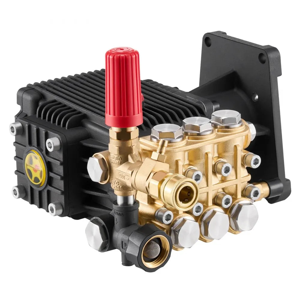 VEVOR Pressure Washer Pump 1" Shaft Horizontal Triplex Plunger 4400 PSI 4.4GPM