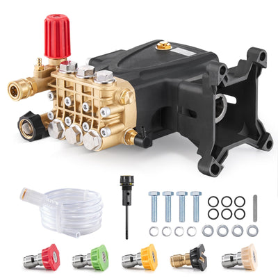 VEVOR Pressure Washer Pump 1" Shaft Horizontal Triplex Plunger 4000 PSI 4.0GPM 