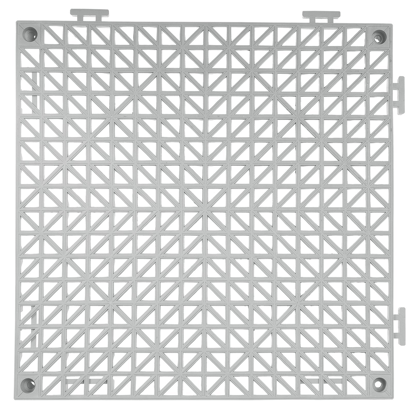 VEVOR Modular Interlocking Cushion, 55 Pack 12" x 12" Splicing Drainage Mats, Soft PVC Interlocking Drainage Floor Tiles, Non-Slip Drainage Holes for Restroom, Bathroom, Kitchen, Pool, Wet Areas, Gray 