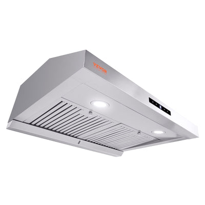 VEVOR 30" Under Cabinet Range Hood Ductless Kitchen Vent Stainless Steel LED 