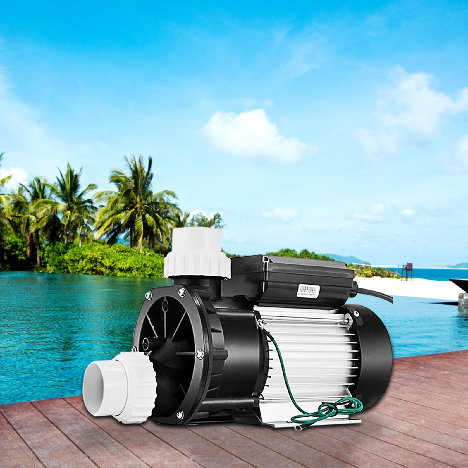 VEVOR Swimming 1HP 750W SPA 365 L/Min Hot Tub Water Circulation Pump Above Ground Pool and Whirlpool Bath, Black 