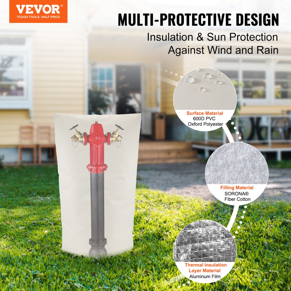 VEVOR Well Head Pump Cover 34x20 in Pipe Insulation Cover Sprinkler for Outside 