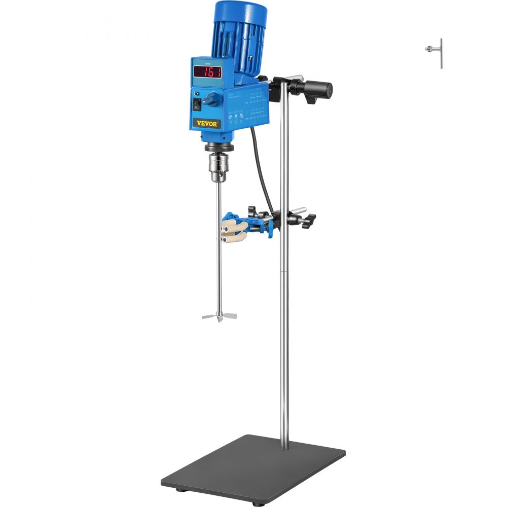 VEVOR 20L Electric Overhead Stirrer Mixer 2000RPM Digital Overhead Stirrer Mixer 200W Lab Mixer Blender Variable Speed Electric Overhead Mixer 