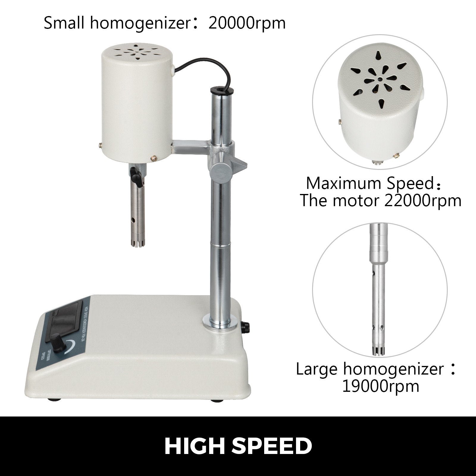Vevor Homogenizer High Speed Homogenizer 1l 200w Lab Homogenizer For Emulsifying 