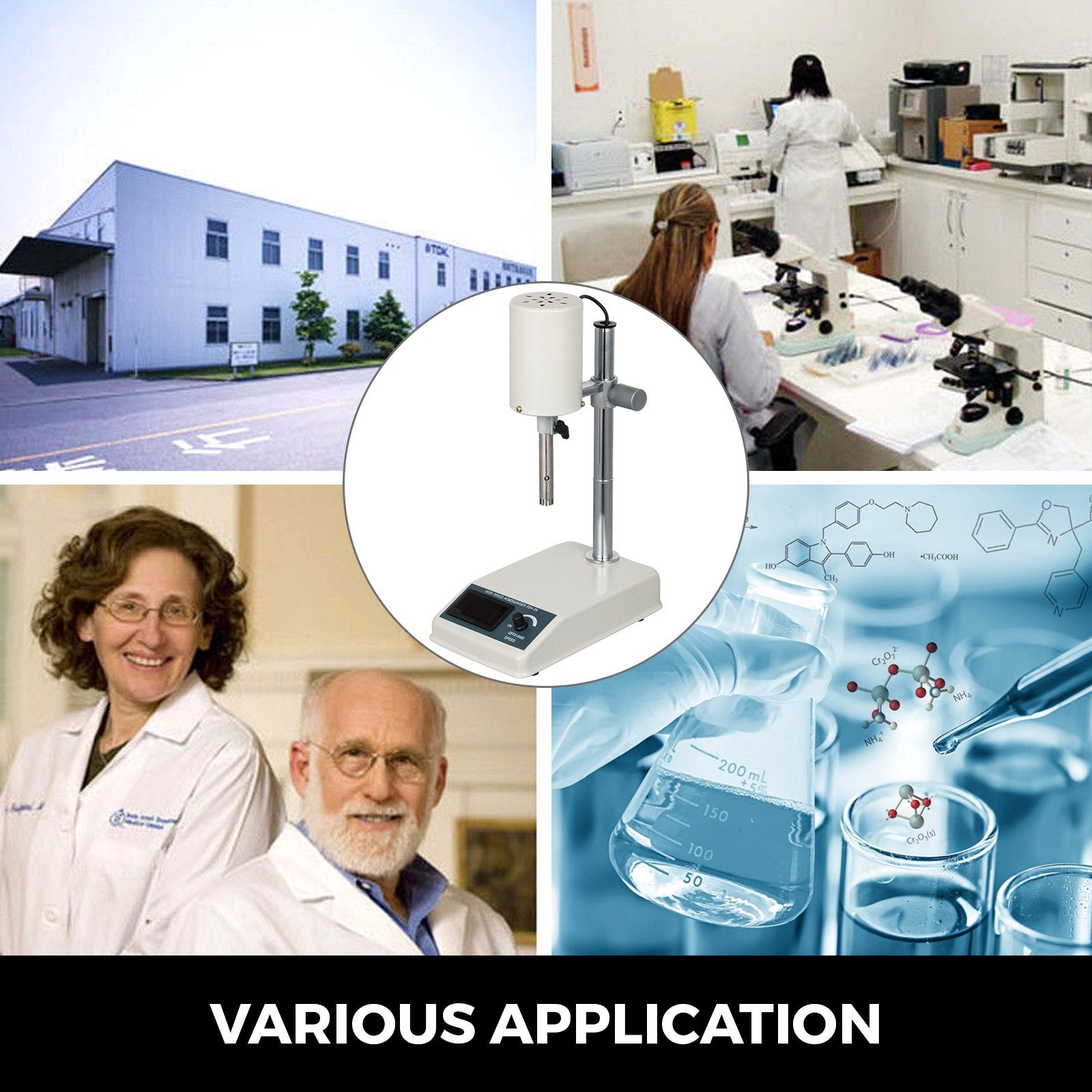 Vevor Homogenizer High Speed Homogenizer 1l 200w Lab Homogenizer For Emulsifying 