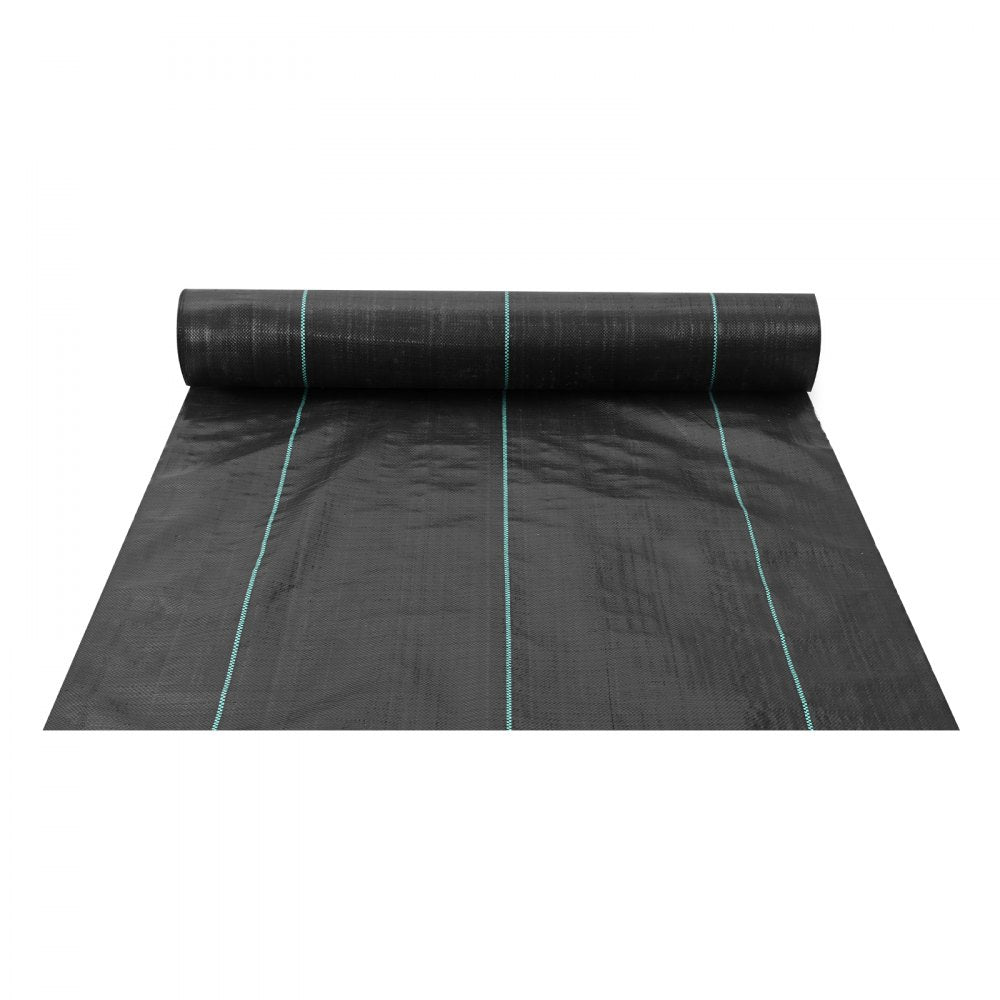 VEVOR Weed Barrier Landscape Fabric, 4 x 250 FT Geotextile Underlayment, PP Woven Garden Ground Cover, 5Oz Weed Control Fabric, Heavy Duty Weed Block Fabric w/Good Permeability, Gardening Mat, Black 