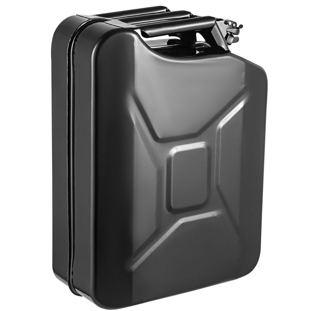 VEVOR Fuel Can, 5.3 Gallon / 20 L Portable Gas Can with Flexible Spout System, Rustproof ? Heat-resistant Steel Fuel Tank for Cars Trucks Equipment, Black 
