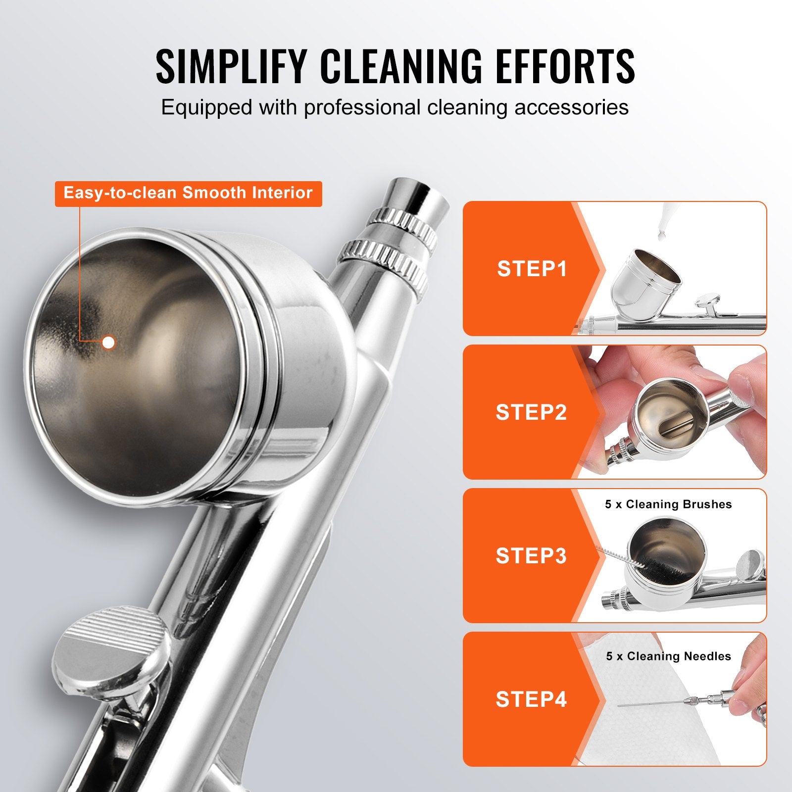 VEVOR Airbrush Kit, Dual Fan Air Tank Compressor System Kit with 3.5L Air Storage Tank, Air Brush Set with 0.3 mm Tip Airbrush, Holder, Color Mixing Wheel, Cleaning Brush Set, Art Nail Cookie Tattoo 