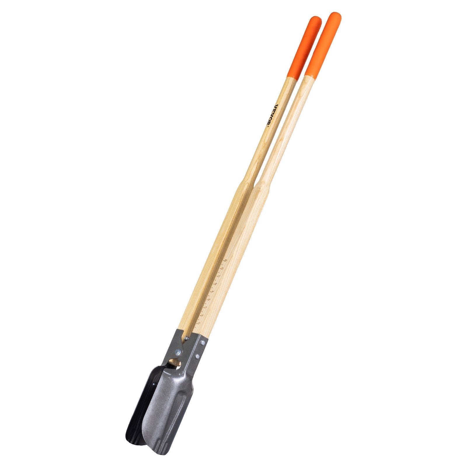 VEVOR Post Hole Digger with Wood Handle and Scale Markings 57.5" Hole Digger 