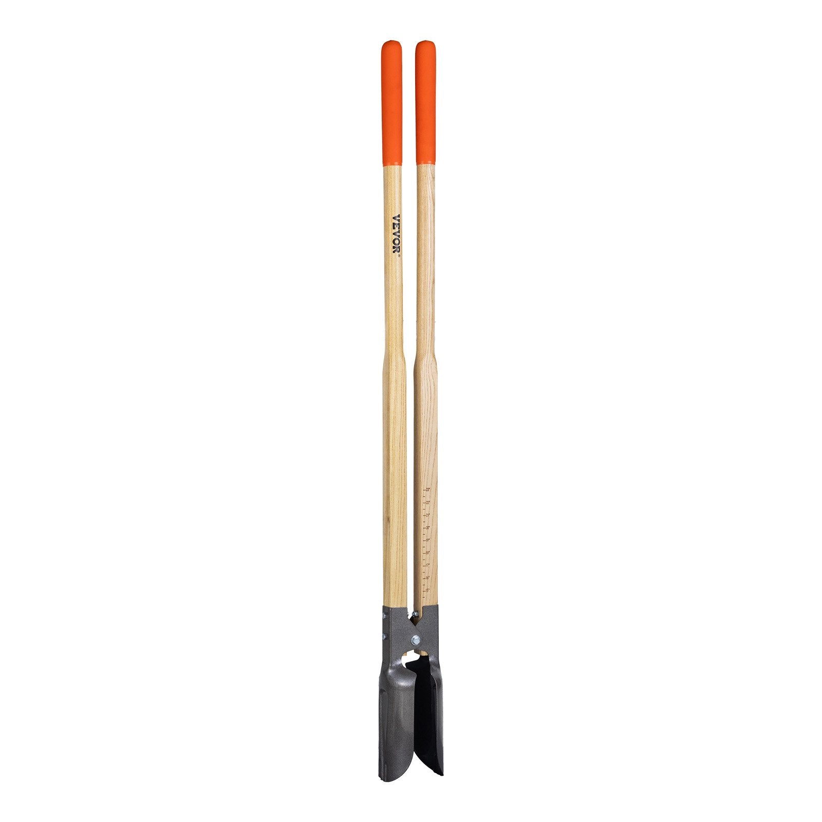 VEVOR Post Hole Digger with Wood Handle and Scale Markings 57.5" Hole Digger 