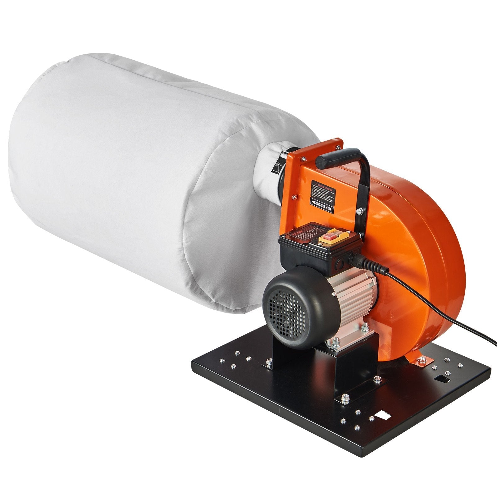 VEVOR Dust Collector, 1HP 537 CFM Air Flow, Rolling Dust Collector with 21-Gallon Dust Collection Bag, 2.5 Micron Bag Filtration, Industrial Workshop Mobile Wood Dust Container with Handle and Wheels 
