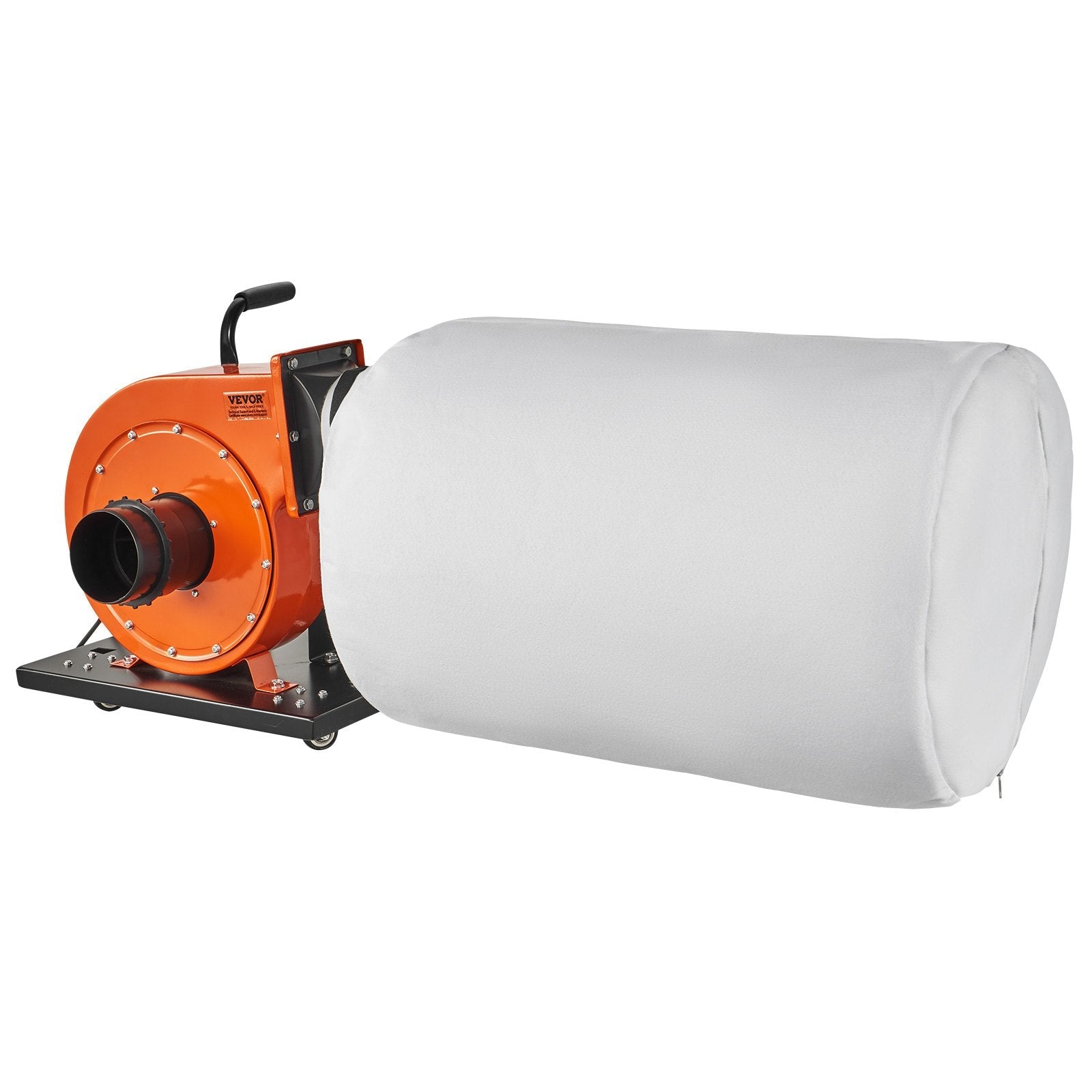 VEVOR Dust Collector, 1HP 537 CFM Air Flow, Rolling Dust Collector with 21-Gallon Dust Collection Bag, 2.5 Micron Bag Filtration, Industrial Workshop Mobile Wood Dust Container with Handle and Wheels 