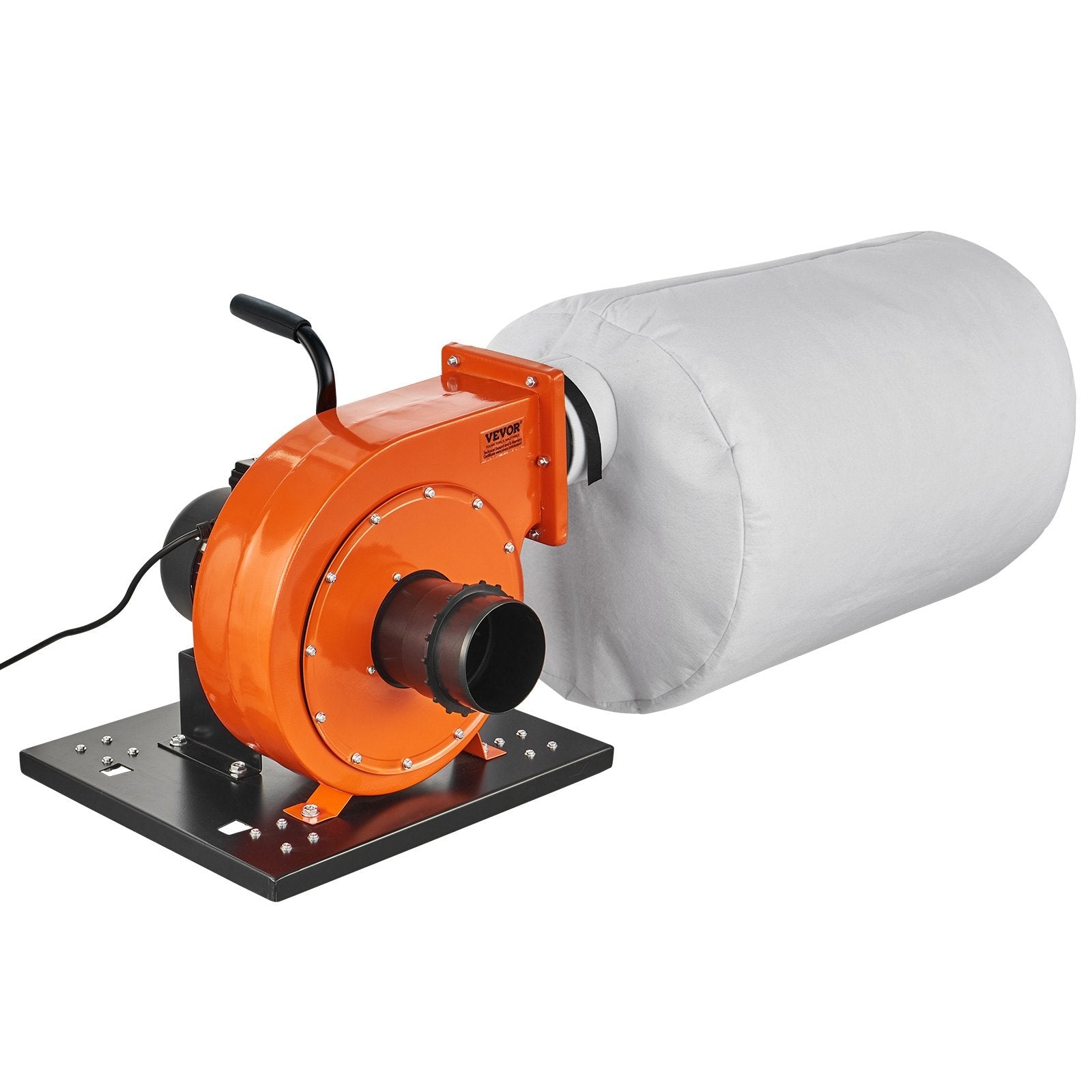 VEVOR Dust Collector, 1HP 537 CFM Air Flow, Rolling Dust Collector with 21-Gallon Dust Collection Bag, 2.5 Micron Bag Filtration, Industrial Workshop Mobile Wood Dust Container with Handle and Wheels 