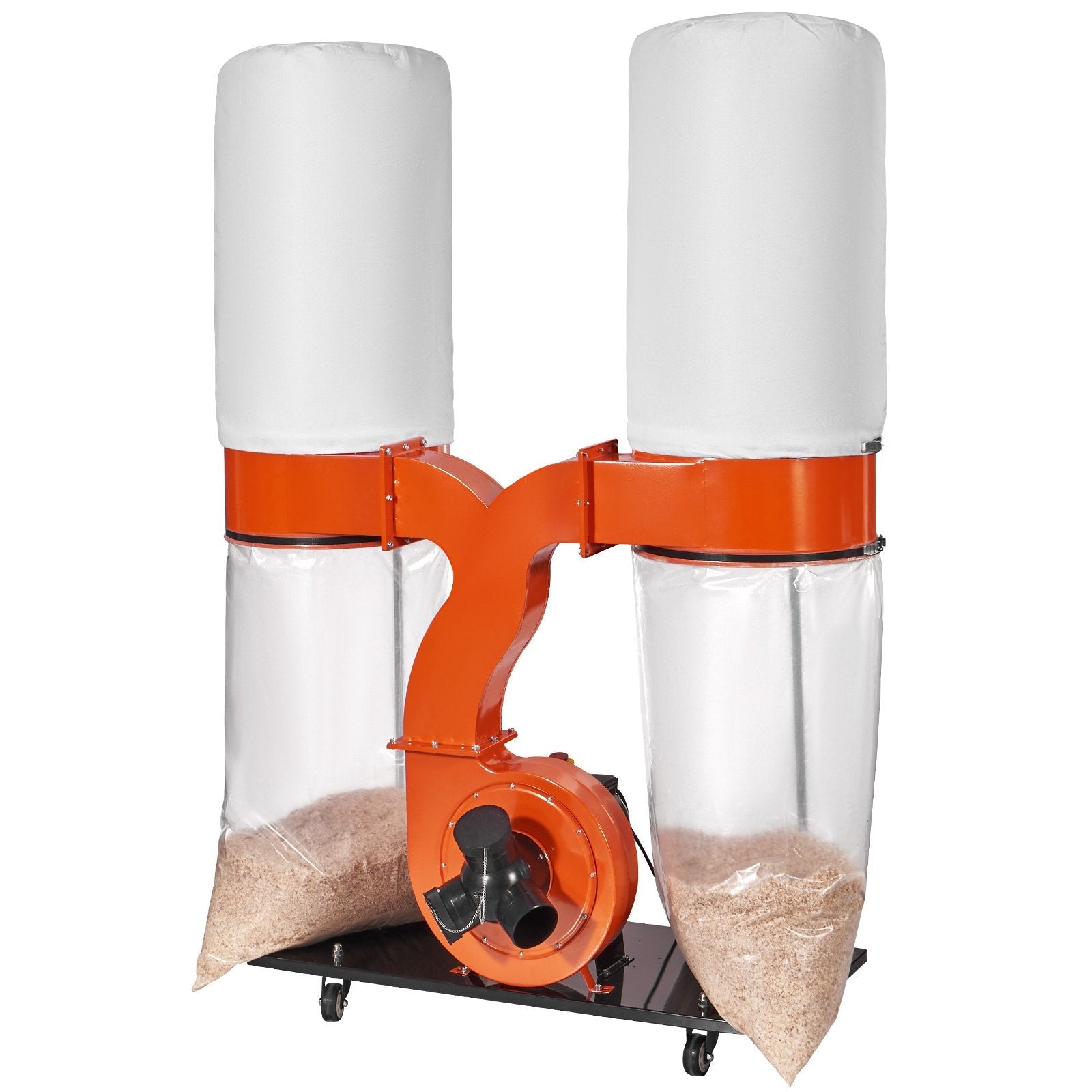 VEVOR Dual Collector Wood Workshop Dust Container 3 HP 1550 CFM Filter Cleaner 